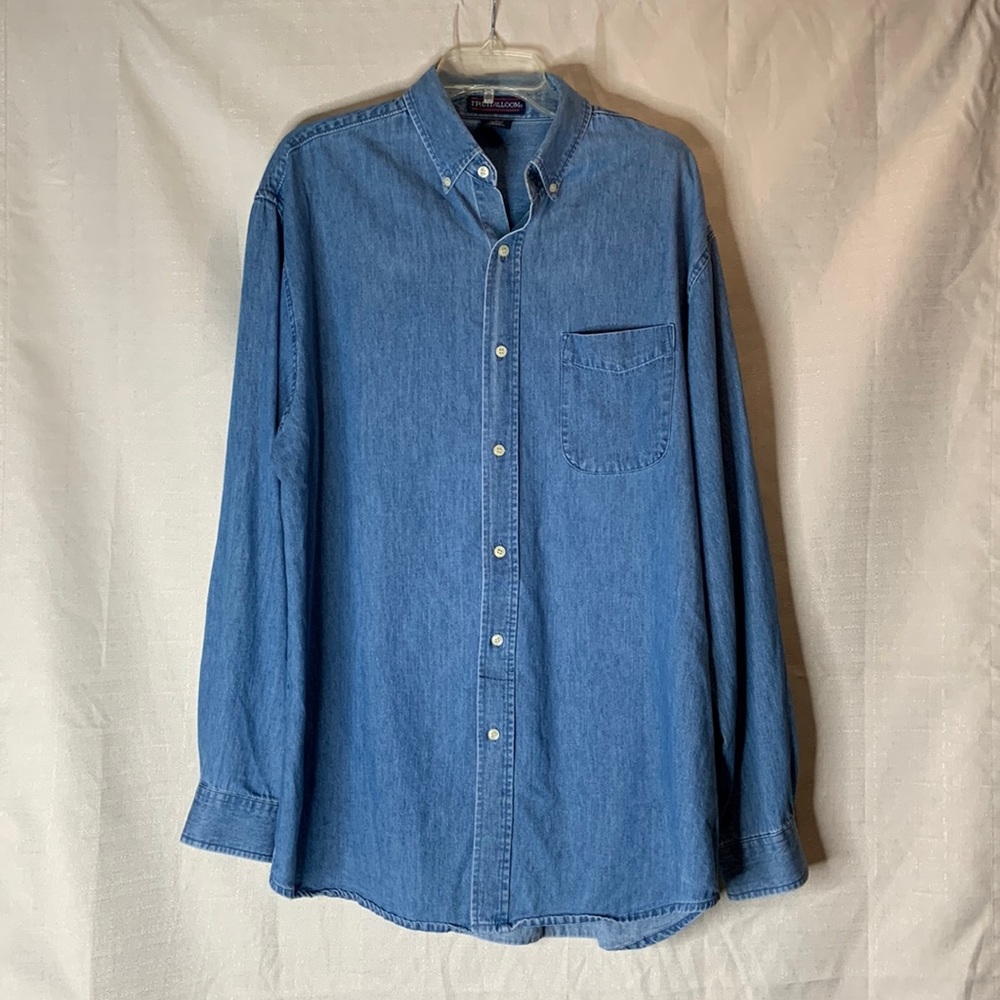 Vintage Denim Chambray Button Up